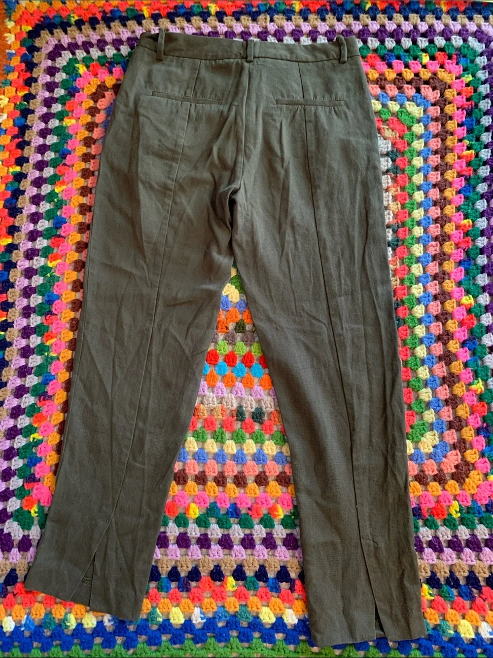 Zara Olive Green Women's Trousers
